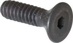Unbrako - #6-32 UNC Hex Socket Drive, 82° Flat Screw - Alloy Steel, Black Oxide Finish, 1/2" OAL - Eagle Tool & Supply