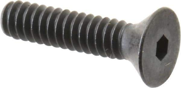 Unbrako - #6-32 UNC Hex Socket Drive, 82° Flat Screw - Alloy Steel, Black Oxide Finish, 5/8" OAL - Eagle Tool & Supply