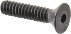 Unbrako - #6-32 UNC Hex Socket Drive, 82° Flat Screw - Alloy Steel, Black Oxide Finish, 5/8" OAL - Eagle Tool & Supply