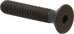 Unbrako - #6-32 UNC Hex Socket Drive, 82° Flat Screw - Alloy Steel, Black Oxide Finish, 3/4" OAL - Eagle Tool & Supply
