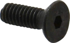 Unbrako - #8-32 UNC Hex Socket Drive, 82° Flat Screw - Alloy Steel, Black Oxide Finish, 1/2" OAL - Eagle Tool & Supply