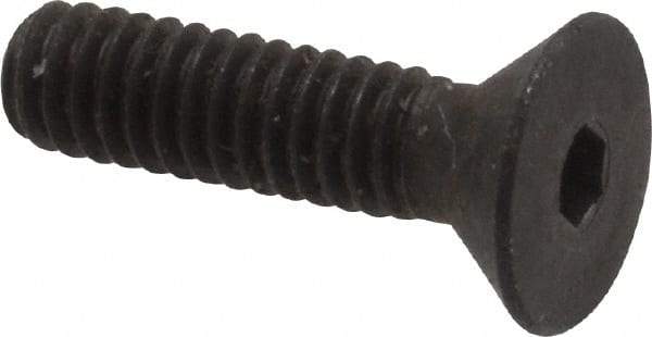 Unbrako - #8-32 UNC Hex Socket Drive, 82° Flat Screw - Alloy Steel, Black Oxide Finish, 5/8" OAL - Eagle Tool & Supply