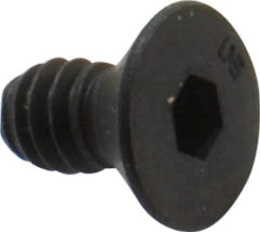 Unbrako - #10-24 UNC Hex Socket Drive, 82° Flat Screw - Alloy Steel, Black Oxide Finish, 3/8" OAL - Eagle Tool & Supply