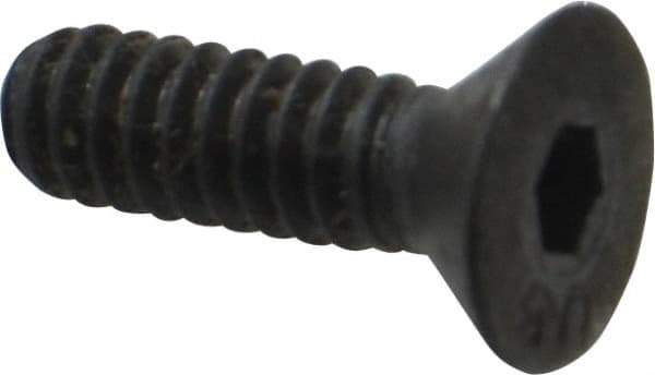 Unbrako - #10-24 UNC Hex Socket Drive, 82° Flat Screw - Alloy Steel, Black Oxide Finish, 5/8" OAL - Eagle Tool & Supply