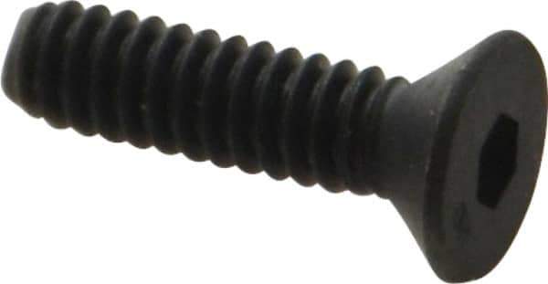 Unbrako - #10-24 UNC Hex Socket Drive, 82° Flat Screw - Alloy Steel, Black Oxide Finish, 3/4" OAL - Eagle Tool & Supply