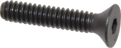 Unbrako - #10-24 UNC Hex Socket Drive, 82° Flat Screw - Alloy Steel, Black Oxide Finish, 1" OAL - Eagle Tool & Supply