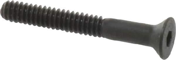 Unbrako - #10-24 UNC Hex Socket Drive, 82° Flat Screw - Alloy Steel, Black Oxide Finish, 1-1/2" OAL - Eagle Tool & Supply