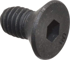 Unbrako - #10-32 UNF Hex Socket Drive, 82° Flat Screw - Alloy Steel, Black Oxide Finish, 3/8" OAL - Eagle Tool & Supply