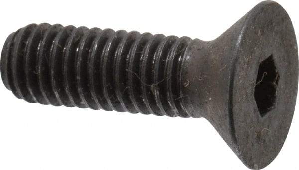 Unbrako - #10-32 UNF Hex Socket Drive, 82° Flat Screw - Alloy Steel, Black Oxide Finish, 5/8" OAL - Eagle Tool & Supply