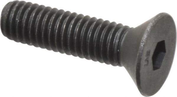 Unbrako - #10-32 UNF Hex Socket Drive, 82° Flat Screw - Alloy Steel, Black Oxide Finish, 3/4" OAL - Eagle Tool & Supply