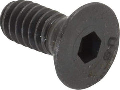 Unbrako - 1/4-20 UNC Hex Socket Drive, 82° Flat Screw - Alloy Steel, Black Oxide Finish, 5/8" OAL - Eagle Tool & Supply