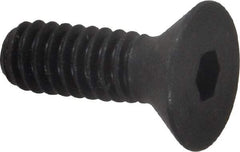 Unbrako - 1/4-20 UNC Hex Socket Drive, 82° Flat Screw - Alloy Steel, Black Oxide Finish, 3/4" OAL - Eagle Tool & Supply