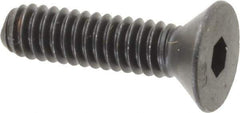 Unbrako - 1/4-20 UNC Hex Socket Drive, 82° Flat Screw - Alloy Steel, Black Oxide Finish, 1" OAL - Eagle Tool & Supply