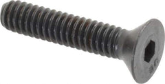 Unbrako - 1/4-20 UNC Hex Socket Drive, 82° Flat Screw - Alloy Steel, Black Oxide Finish, 1-1/4" OAL - Eagle Tool & Supply