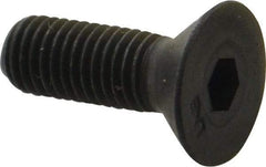 Unbrako - 1/4-28 UNF Hex Socket Drive, 82° Flat Screw - Alloy Steel, Black Oxide Finish, 3/4" OAL - Eagle Tool & Supply