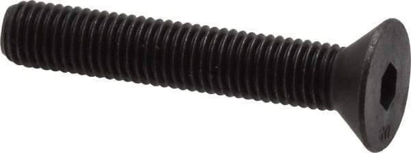 Unbrako - 1/4-28 UNF Hex Socket Drive, 82° Flat Screw - Alloy Steel, Black Oxide Finish, 1-1/2" OAL - Eagle Tool & Supply