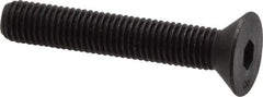 Unbrako - 1/4-28 UNF Hex Socket Drive, 82° Flat Screw - Alloy Steel, Black Oxide Finish, 1-1/2" OAL - Eagle Tool & Supply