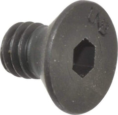 Unbrako - 5/16-18 UNC Hex Socket Drive, 82° Flat Screw - Alloy Steel, Black Oxide Finish, 1/2" OAL - Eagle Tool & Supply