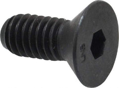 Unbrako - 5/16-18 UNC Hex Socket Drive, 82° Flat Screw - Alloy Steel, Black Oxide Finish, 3/4" OAL - Eagle Tool & Supply