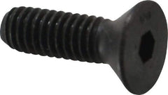 Unbrako - 5/16-18 UNC Hex Socket Drive, 82° Flat Screw - Alloy Steel, Black Oxide Finish, 1" OAL - Eagle Tool & Supply
