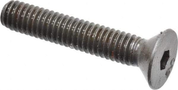 Unbrako - 5/16-18 UNC Hex Socket Drive, 82° Flat Screw - Alloy Steel, Black Oxide Finish, 1-3/4" OAL - Eagle Tool & Supply