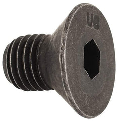 Unbrako - 5/16-24 UNF Hex Socket Drive, 82° Flat Screw - Alloy Steel, Black Oxide Finish, 1/2" OAL - Eagle Tool & Supply
