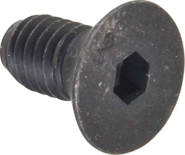 Unbrako - 3/8-16 UNC Hex Socket Drive, 82° Flat Screw - Alloy Steel, Black Oxide Finish, 3/4" OAL - Eagle Tool & Supply