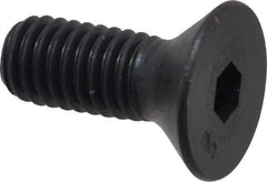 Unbrako - 3/8-16 UNC Hex Socket Drive, 82° Flat Screw - Alloy Steel, Black Oxide Finish, 1" OAL - Eagle Tool & Supply