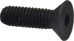 Unbrako - 3/8-16 UNC Hex Socket Drive, 82° Flat Screw - Alloy Steel, Black Oxide Finish, 1-1/4" OAL - Eagle Tool & Supply
