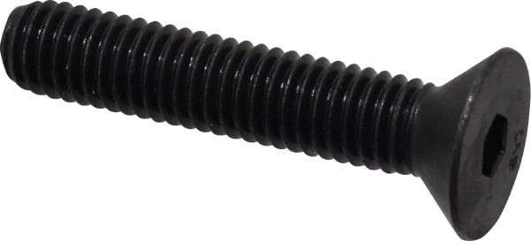 Unbrako - 3/8-16 UNC Hex Socket Drive, 82° Flat Screw - Alloy Steel, Black Oxide Finish, 2" OAL - Eagle Tool & Supply