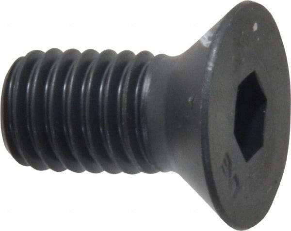 Unbrako - 1/2-13 UNC Hex Socket Drive, 82° Flat Screw - Alloy Steel, Black Oxide Finish, 1" OAL - Eagle Tool & Supply