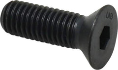 Unbrako - 1/2-13 UNC Hex Socket Drive, 82° Flat Screw - Alloy Steel, Black Oxide Finish, 1-1/2" OAL - Eagle Tool & Supply