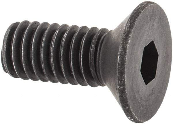 Unbrako - M4x0.70 Metric Coarse Hex Socket Drive, 90 to 92° Flat Screw - Grade 12.9 Alloy Steel, Black Oxide Finish, 10mm OAL - Eagle Tool & Supply