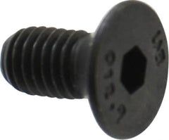 Unbrako - M5x0.80 Metric Coarse Hex Socket Drive, 90 to 92° Flat Screw - Grade 12.9 Alloy Steel, Black Oxide Finish, 10mm OAL - Eagle Tool & Supply