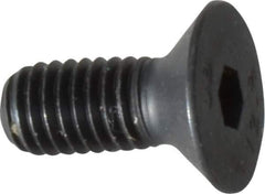 Unbrako - M5x0.80 Metric Coarse Hex Socket Drive, 90 to 92° Flat Screw - Grade 12.9 Alloy Steel, Black Oxide Finish, 12mm OAL - Eagle Tool & Supply