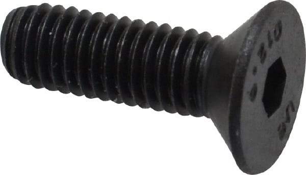 Unbrako - M5x0.80 Metric Coarse Hex Socket Drive, 90 to 92° Flat Screw - Grade 12.9 Alloy Steel, Black Oxide Finish, 16mm OAL - Eagle Tool & Supply
