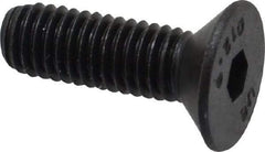 Unbrako - M5x0.80 Metric Coarse Hex Socket Drive, 90 to 92° Flat Screw - Grade 12.9 Alloy Steel, Black Oxide Finish, 16mm OAL - Eagle Tool & Supply