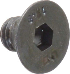 Unbrako - M6x1.00 Metric Coarse Hex Socket Drive, 90 to 92° Flat Screw - Grade 12.9 Alloy Steel, Black Oxide Finish, 8mm OAL - Eagle Tool & Supply