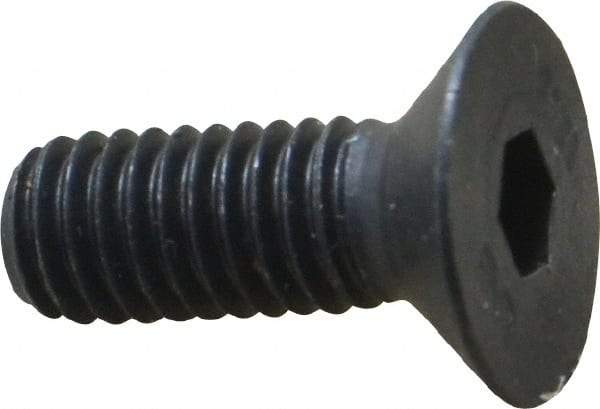 Unbrako - M6x1.00 Metric Coarse Hex Socket Drive, 90 to 92° Flat Screw - Grade 12.9 Alloy Steel, Black Oxide Finish, 16mm OAL - Eagle Tool & Supply