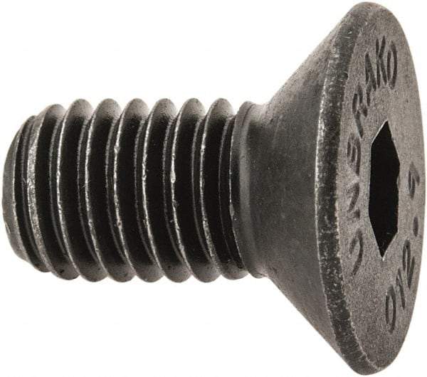 Unbrako - M8x1.25 Metric Coarse Hex Socket Drive, 90 to 92° Flat Screw - Grade 12.9 Alloy Steel, Black Oxide Finish, 16mm OAL - Eagle Tool & Supply