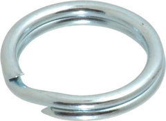 Made in USA - 0.526" ID, 0.67" OD, 0.105" Thick, Split Ring - Grade 2 Spring Steel, Zinc-Plated Finish - Eagle Tool & Supply