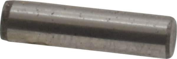 Unbrako - 1/8" Diam x 1/2" Pin Length Grade 8 Alloy Steel Oversized Dowel Pin - C 60 (Surface) & C 50-58 Hardness, 1,845 Lb Breaking Strength, 1 Beveled & 1 Rounded End - Eagle Tool & Supply
