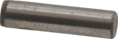 Unbrako - 1/8" Diam x 1/2" Pin Length Grade 8 Alloy Steel Oversized Dowel Pin - C 60 (Surface) & C 50-58 Hardness, 1,845 Lb Breaking Strength, 1 Beveled & 1 Rounded End - Eagle Tool & Supply