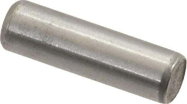 Unbrako - 3/16" Diam x 5/8" Pin Length Grade 8 Alloy Steel Oversized Dowel Pin - C 60 (Surface) & C 50-58 Hardness, 4,140 Lb Breaking Strength, 1 Beveled & 1 Rounded End - Eagle Tool & Supply