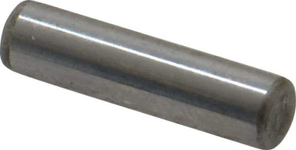 Unbrako - 3/16" Diam x 3/4" Pin Length Grade 8 Alloy Steel Oversized Dowel Pin - C 60 (Surface) & C 50-58 Hardness, 4,140 Lb Breaking Strength, 1 Beveled & 1 Rounded End - Eagle Tool & Supply