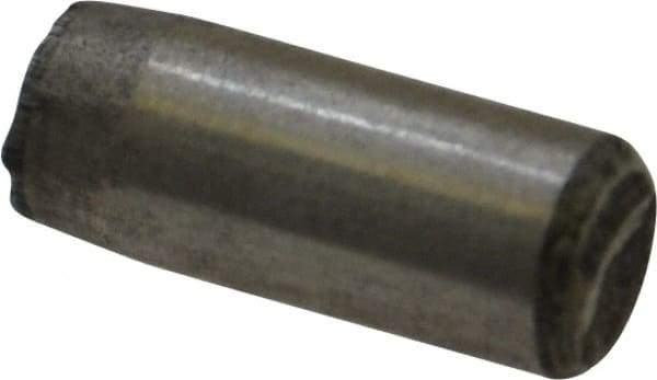 Unbrako - 1/4" Diam x 5/8" Pin Length Grade 8 Alloy Steel Oversized Dowel Pin - C 60 (Surface) & C 50-58 Hardness, 7,370 Lb Breaking Strength, 1 Beveled & 1 Rounded End - Eagle Tool & Supply