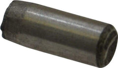 Unbrako - 1/4" Diam x 5/8" Pin Length Grade 8 Alloy Steel Oversized Dowel Pin - C 60 (Surface) & C 50-58 Hardness, 7,370 Lb Breaking Strength, 1 Beveled & 1 Rounded End - Eagle Tool & Supply