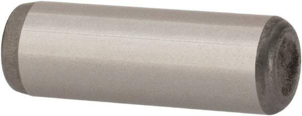 Unbrako - 1/4" Diam x 3/4" Pin Length Grade 8 Alloy Steel Oversized Dowel Pin - C 60 (Surface) & C 50-58 Hardness, 7,370 Lb Breaking Strength, 1 Beveled & 1 Rounded End - Eagle Tool & Supply