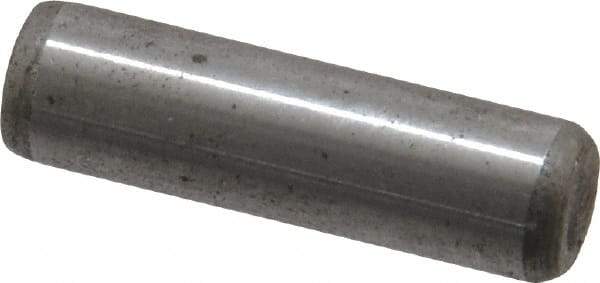 Unbrako - 1/4" Diam x 7/8" Pin Length Grade 8 Alloy Steel Oversized Dowel Pin - C 60 (Surface) & C 50-58 Hardness, 7,370 Lb Breaking Strength, 1 Beveled & 1 Rounded End - Eagle Tool & Supply