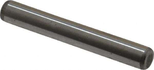 Unbrako - 1/4" Diam x 1-3/4" Pin Length Grade 8 Alloy Steel Oversized Dowel Pin - C 60 (Surface) & C 50-58 Hardness, 7,370 Lb Breaking Strength, 1 Beveled & 1 Rounded End - Eagle Tool & Supply
